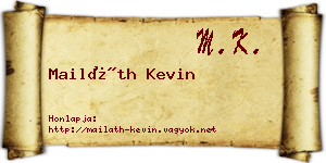 Mailáth Kevin névjegykártya